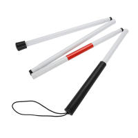 Bastón Dobladable De Aluminio Para Ciegos Y Visiblemente Deficientes Con Reflejos Bastón De Caminar De 124 Cm - details 6