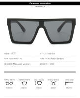 Gafas De Sol Retro Para Mujer Con Marco Grande UV400 Gradiente Negro Diseñador Un Pieza Ciclismo Polímero Transpirable Y Duradero - details 5
