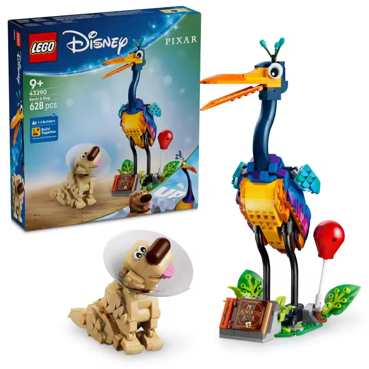 LEGO® 43290 | Disney Pixar Kevin y Dug Película Up Set de Construcción con 2 Personajes Construibles y Base con Accesorios para Niñas y Niños a partir de 9 Años - 1