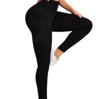 Pantalones Deportivos De Yoga Para Mujer Color Sólido Tallas Grandes Con Cintura Elástica Ropa De Fitness Y Abdomen - details 2