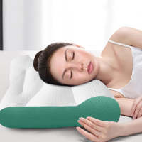 Almohada De Memoria Para El Cuello Y Los Hombros Almohada Azul Ergonómica Para Mejorar El Sueño Almohada De Fibra De Poliéster Y Algodón - details 6