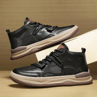 Botas De Cuero Para Hombre Casual Transpirables Antideslizantes Alta Top Non-slip Zapatos De Caminar Comodidad Interior Talla Verdadera - details 9