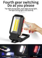 Lámpara De Trabajo LED COB Magnética Ajustable Impermeable Con Gancho Para Emergencias Y Camping Luz De Búsqueda Plegable Fuerte - details 3