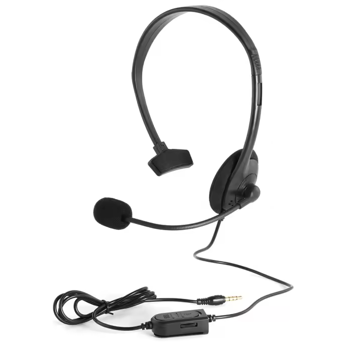 Mini Auricular Con Cable 3.5mm Headband Microfono Cancelling De Sonido Portátil Para Lectura Y Enseñanza Uso En Conferencias - 1