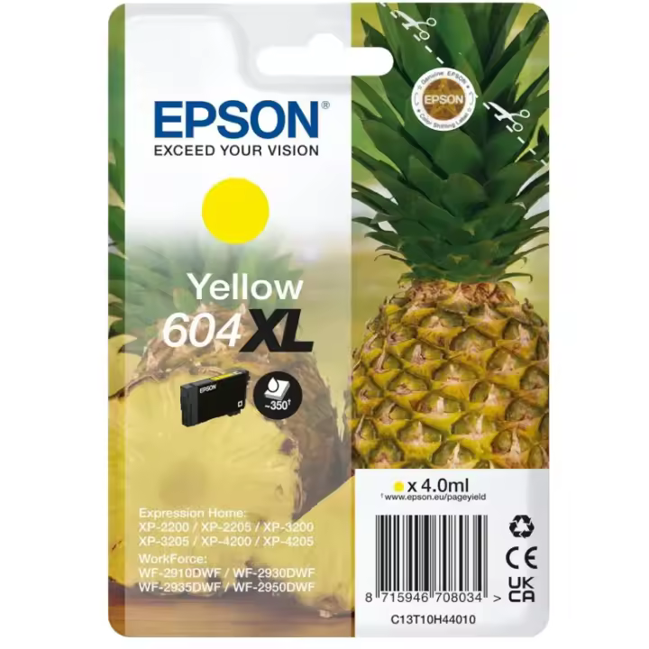 Epson Tinta Original Cartucho Amarillo 604 Tamaño XL - 1