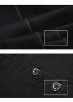 Pantalones De Negocios Para Hombre Talla Grande Corte Slim Moda Casual Estirado Adecuado Para Otoño Verano Pantalones Sólidos Negros Azules Oscuros - details 18