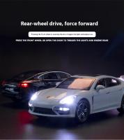 Modelo De Coche Porsche Panamera 1:32 En Escala Con Sonido Y Luz Coche De Juguete De Aleación Para Decoración De Escritorio Regalo Colección Objetos De Adorno Sin Batería Material Metálico - details 5