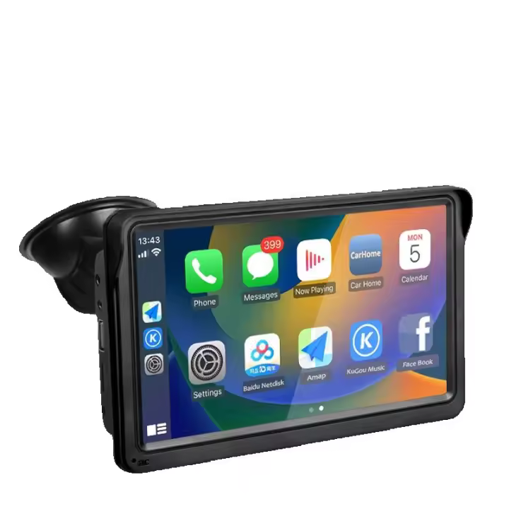 Android Radio CarPlay 7 Pulgadas de Pantalla Táctil Portátil Bluetooth 5,0 Multimedia Reproductor Vídeo con AUX USB Pd9cc - 1