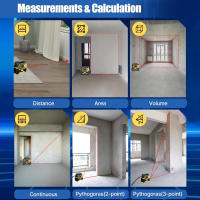 Medidor De Láser Y Cinta Métrica 3en1 Con Pantalla Digital Precisión Alta Medición Hasta 40M/60M Cinta De 5M Para DIY - details 6