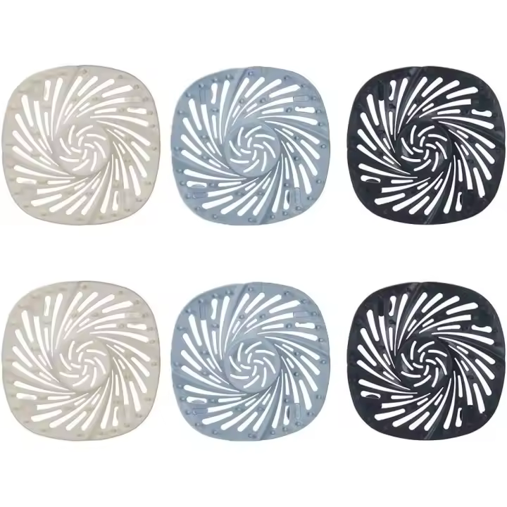 6 piezas de pelo de silicona Ter, cubierta de drenaje de ducha, alcantarillado TERS, drenaje de ducha Ter, para desagüe de ducha, trampa de pelo y suciedad, bañera, cocina, baño - 1