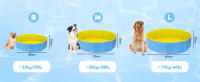 Nobleza - Piscina para Perros Grandes y Pequeños, Bañera Plegable Rigida Antideslizante para Mascotas, Gatos, 80*20cm, S, Azul - details 9