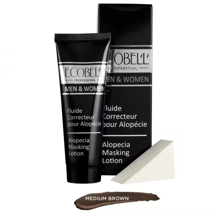 ECOBELL Maquillaje Capilar en crema MASKING LOTION 50ml - Castaño Medio / Medium Brown - Fluido corrector en crema para el cuero cabelludo. - 1