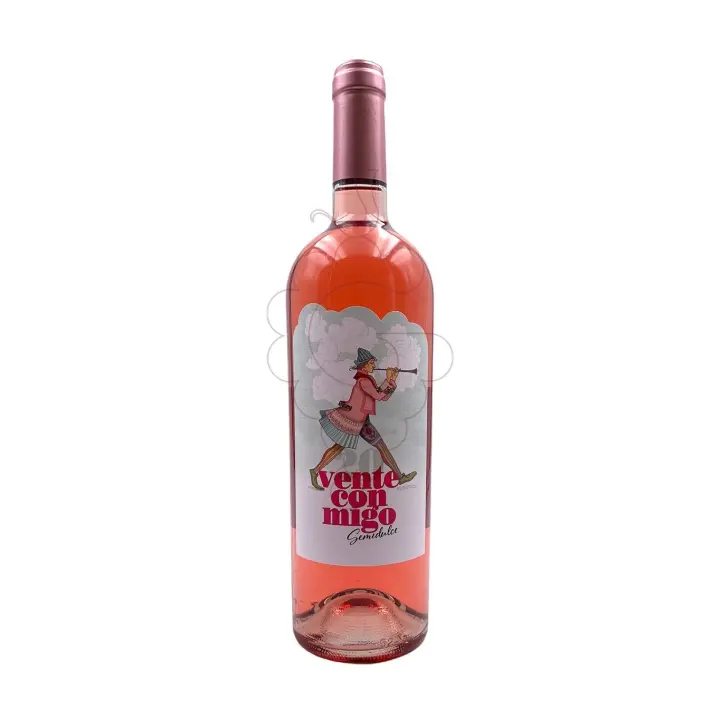 Vallobera Vino Vente Conmigo Semidulce Rosado 9.5Vol - Ideal para Postres - 1