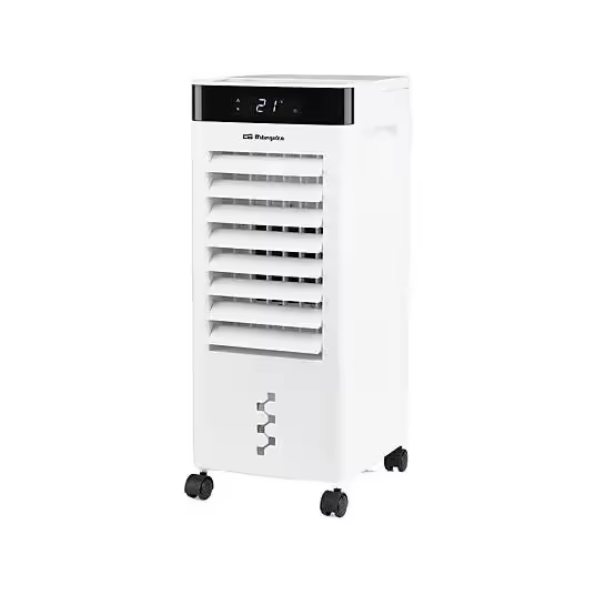 Climatizador evaporativo - Orbegozo AIRA 600 -  65 W, 56 fg/h, 3 Velocidades, 6 L, Temporizador de 12 h, Blanco - 1