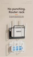 Estante De Pared Para Router De Hierro Multiuso Para Oficina Hogar Y Cama Almacenamiento De Caja De Router WiFi Instalación Fácil Sin Taladro - details 0