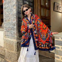 Bufanda De Playa Bohemia Para Mujer Pashmina Floral Estilo Fashion Verano Hijab Envoltura Echarpe Decorativa Polyester Sin Costuras - details 24