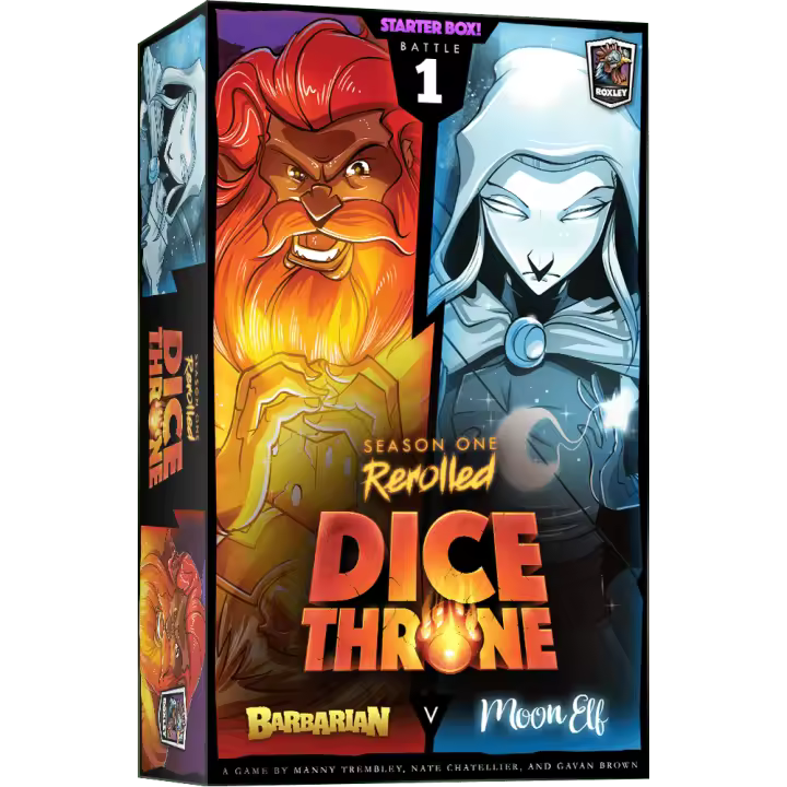 Dice Throne Bárbaro vs Elfa lunar Juegos de mesa Delirium games - 1