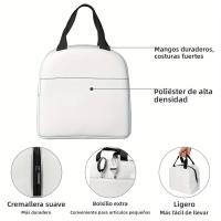 Bolsa De Almuerzo a Prueba De Calor Con Estampado De Vaca Reutilizable Para Camping Picnics Y Salidas a La Playa Diseño Negro Y Blanco Oxford Resistente - details 9
