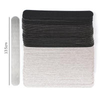 50pcs Mini Lijadores De Uñas Reemplazables 100/180/240 Grey/Black Pads Removibles En Manija De Acero Inoxidable Buffers Metálicos - details 0
