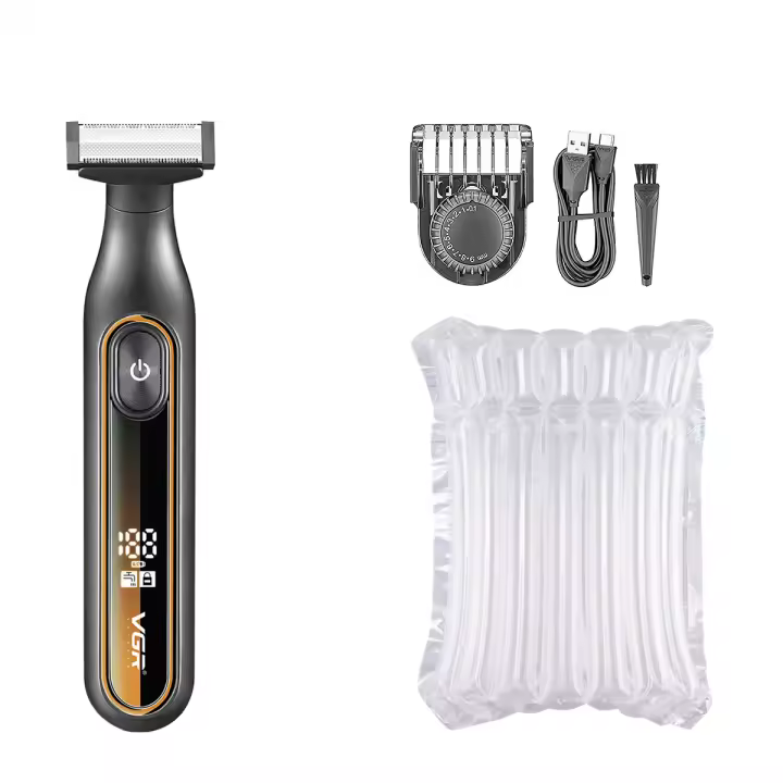 VGR Shaver Profesional Máquina De Afeitar Electrónica Impermeable Para Barba Con LED Trimmer De Cabello Portátil Para Hombres V-360 Doble Cuchilla Con Dispositivo De Afeitar - 1
