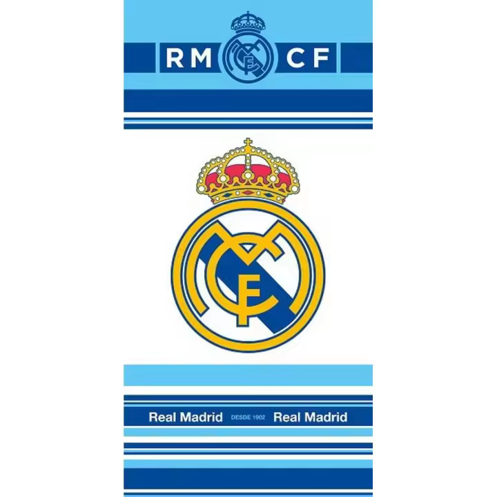 New Import Toalla de Playa Real Madrid Microfibra 70x140cm Producto Oficial - 1
