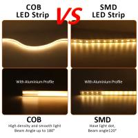 Tiras De LED COB 12V Alta Densidad Flexible 2M 3M 5M Luz Blanca Cálida Dimmable Para Decoración De Hogar Y Habitación - details 3