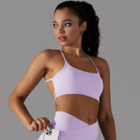 Top Deportivo Para Mujer Sexy Cruzado En Yoga Gimnasio Entrenamiento Correr Estirable Fitness Tank Top Transpirable Nylon - details 20