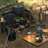 Kit De Cocina Para Camping Y Viajes Ultraligero Con Suelo Y Utensilios De Cocina Set De Olla Para Senderismo Y Pícnic - details 3