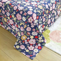 Sábana De Cama Individual/Reina/King Con Estampado De Flores Sábana Plana De Poliéster 100% Sin Fundas De Almohada - details 2