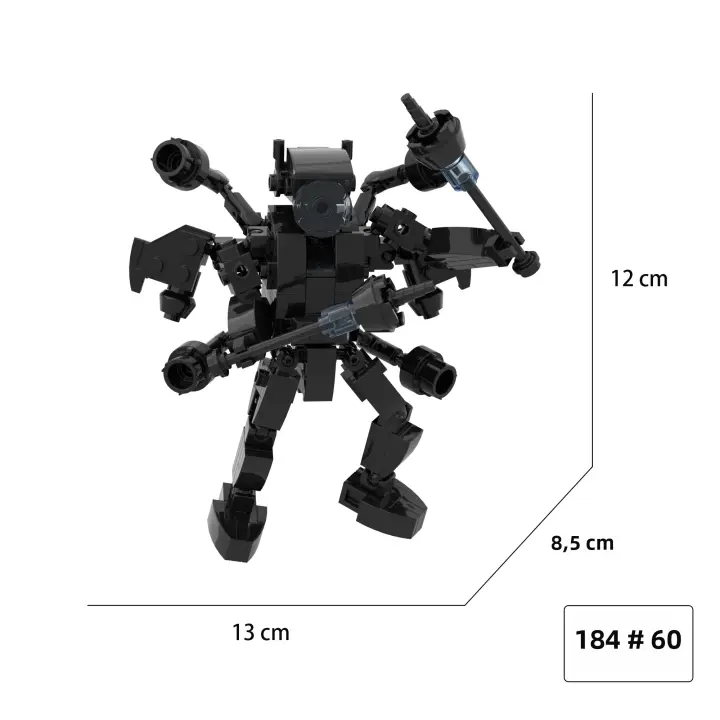 Bloques De Construcción Skibidi Toilet Drill Man Block Titans Speaker Man Clock Para Jóvenes De 14 Años O Más Plástico ABS Compatible Con Lego - 1