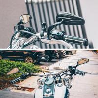 Espejos Retrovisores Traseros Para Motocicleta De Alta Calidad En Aluminio Para Harley Davidson Sportster Iron 883 Street Glide Para Conducción - details 1