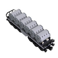 Bloques De Construcción MOC City Para Niños Creativos Idea De Transporte De Cabo Carro De Carga Base De Tren DIY Juguetes Técnicos De Alta Tecnología - details 1