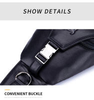 Bolsa De Pecho BULLCAPTAIN De Cuero Genuino Para Hombres Estilo Moda Casual Gran Capacidad Bolsa De Negocios Con Cierre De Cremallera Y Hebilla - details 14