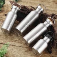 Botella De Agua Para Bicicleta De Acero Inoxidable 350ml/500ml/600ml/750ml Aislada Al Vacío Para Deportes Y Fitness Estilo Clásico Reutilizable - details 2