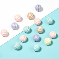 100pcs Perlas De Acrílico En Forma De Calabaza 11mm Colores Mixtos Espaciadores Para Crear Pulseras Collares Joyería Accesorios DIY - details 5
