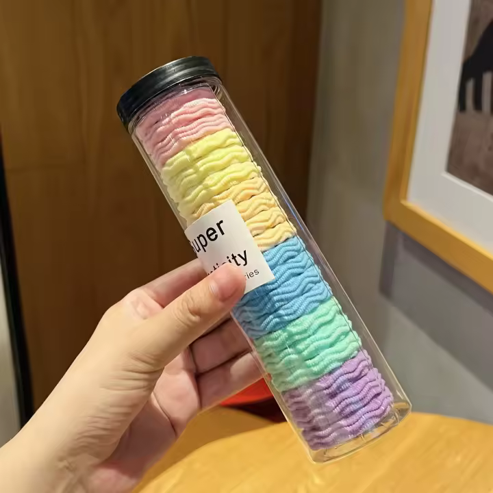 20Pcs Cinturones De Pelo Elásticos De Alta Elasticidad Moda Deportiva Anillos De Pelo Para Todas Las Estaciones Paquete Como En La Imagen - 1