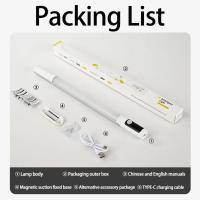 Luz LED Sensor De Movimiento Barra De Luz Lámpara De Escritorio Recargable Tipo C Luz De Armario Para Cocina Display Digital Luz Nocturna - details 12