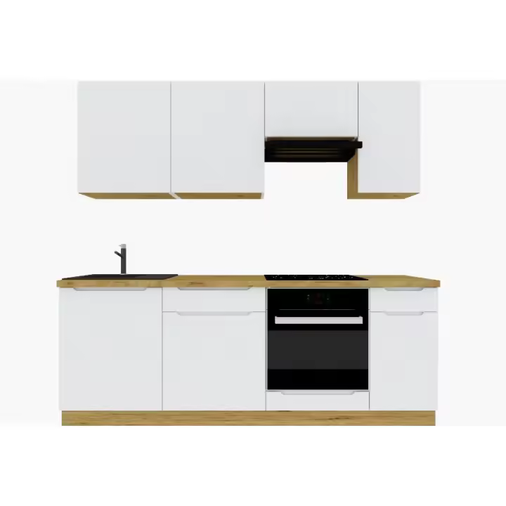 Cocina completas 220 cms color Gris Claro Mate ref-205C2 - 1