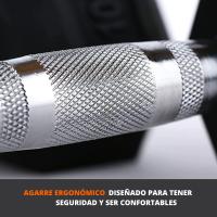 AWIKU Mancuernas Hexagonales 15kg | Revestimiento de Goma | Mango Cromado Antideslizante - details 4