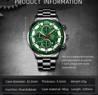 Reloj De Pulsera De Acero Inoxidable Para Hombre Moda Lujo Calendario Cuarzo Reloj Luminoso Para Negocios Con Fecha Completa - details 1