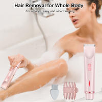 Afeitadora Eléctrica Para Mujer Painless Epilador Facial Cabello De Barba Bikini Axila Pierna Impermeable Afeitadora Eléctrica - details 4