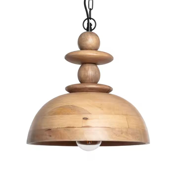 Ledkia Lámpara Colgante Madera Solstice ILUZZIA Natural - 1