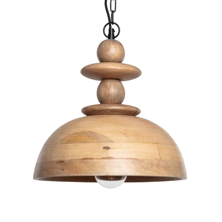 Ledkia Lámpara Colgante Madera Solstice ILUZZIA Natural - 1