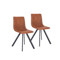 Furniture Style S.L. - Pack de 2 Sillas de Comedor Estilo Industrial Irma en Tela y Patas Metálicas Negras - details 0