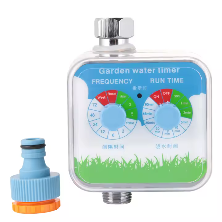 Temporizador de riego automático giratorio electrónico para jardín, controlador inteligente para riego de flores - 1