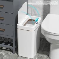 Basurero Inteligente Sensor Automático 15/18L Recargable Silencioso Para Cocina Baño Dormitorio Material PP Plástico Verde Oro Plata - details 2