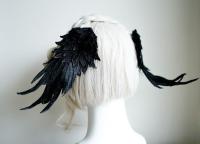 Clip De Pelo Con Alas De Angel Feathers Accesorios De Peluquería Lolita Anime Cosplay Negro Y Blanco Para Halloween Uso Unisex - details 3