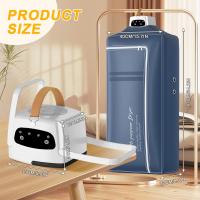 800 W, minisecadora Eléctrica con Bolsa de Lavajería, temporizador de 4H, secadora con aire acondicionado para el hogar, Lavandería, Viajes, enchufe de la UE (Azul) - details 1