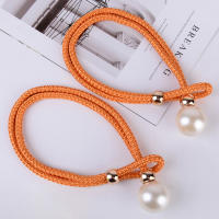 Paquete De 2 Correas Para Cortinas De Lujo Con Perlas Decorativas Accesorios Para Cortinas De Algodón Material De Lana - details 1