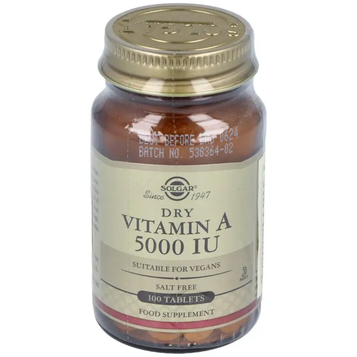 Solgar Vitamina A Seca 5000IU Multivitaminas - 1